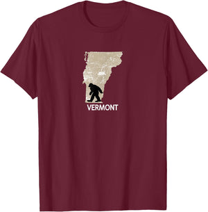 Funny Bigfoot I Believe Loves Vermont VT Sasquatch T-Shirt - T-Shirt | Maroon