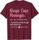 Nurse Case Manager Definition T-Shirt - T-Shirt | Maroon