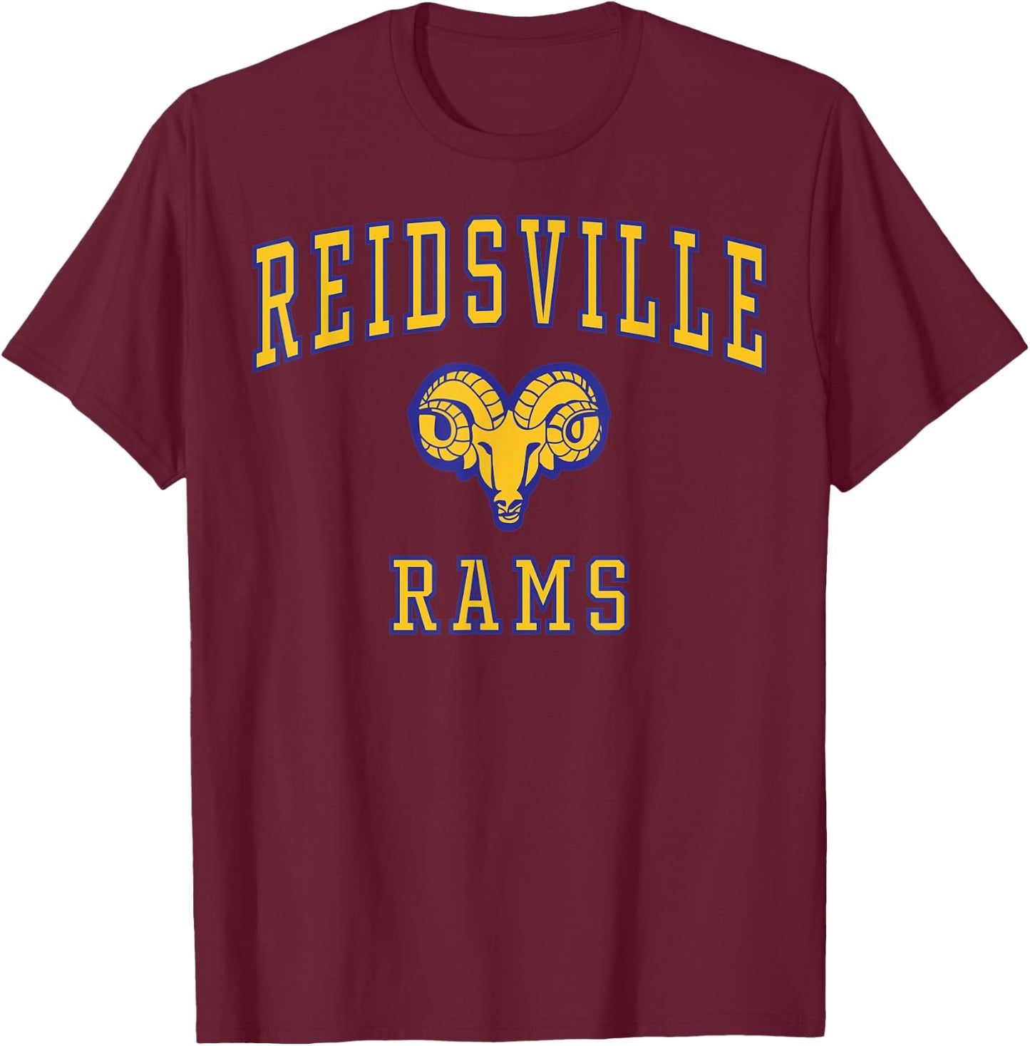 Reidsville High School Rams C1 T-Shirt - T-Shirt | Maroon