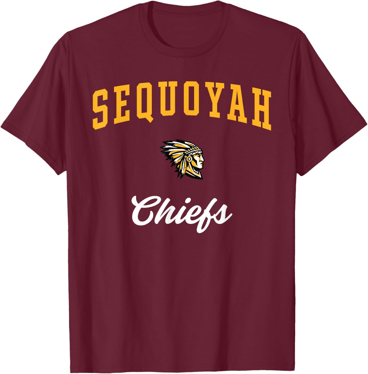 Sequoyah High School Chiefs T-Shirt - T-Shirt | Maroon