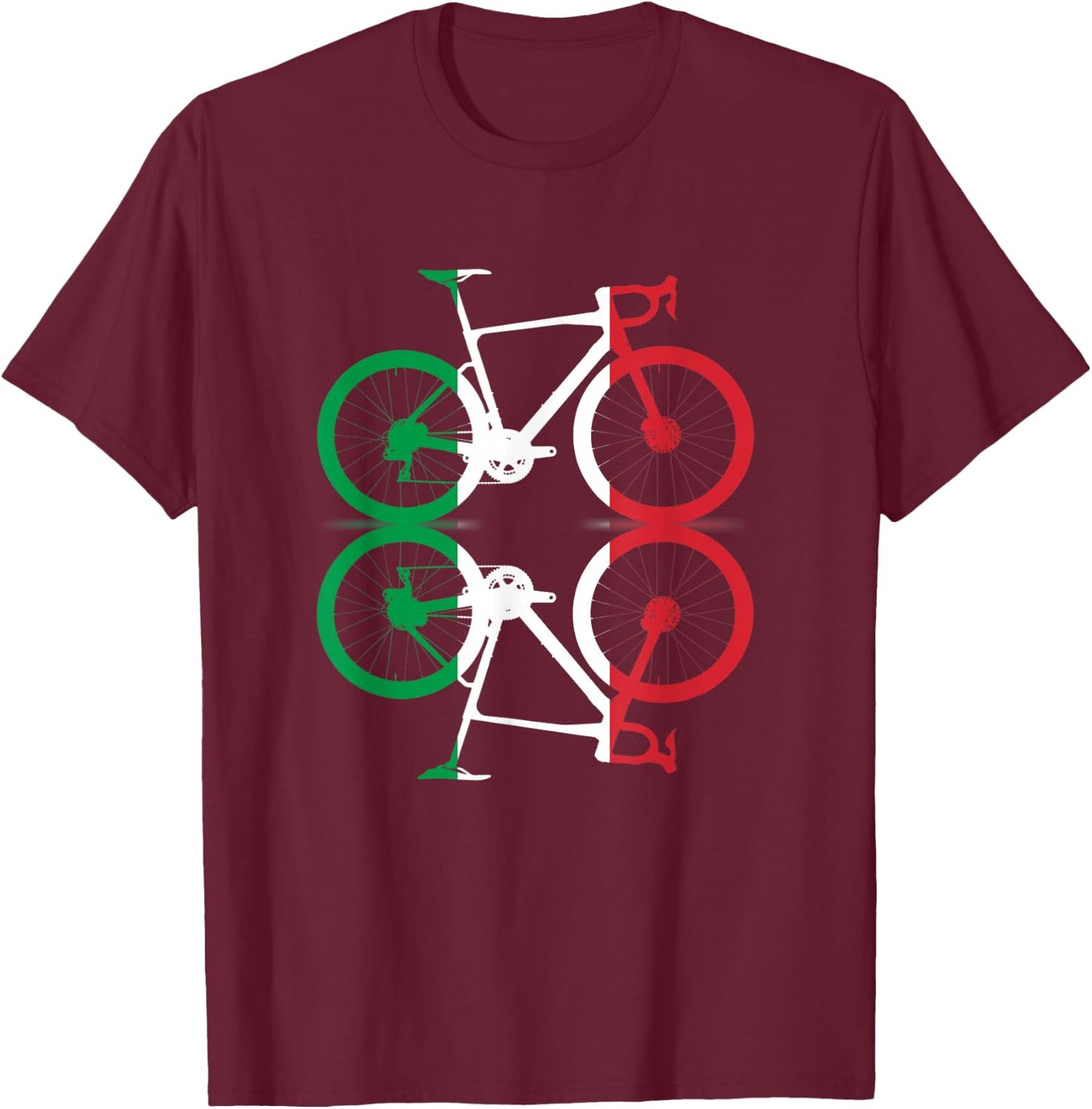 Italian Italian flag bike is cycling T-Shirt - T-Shirt | Maroon
