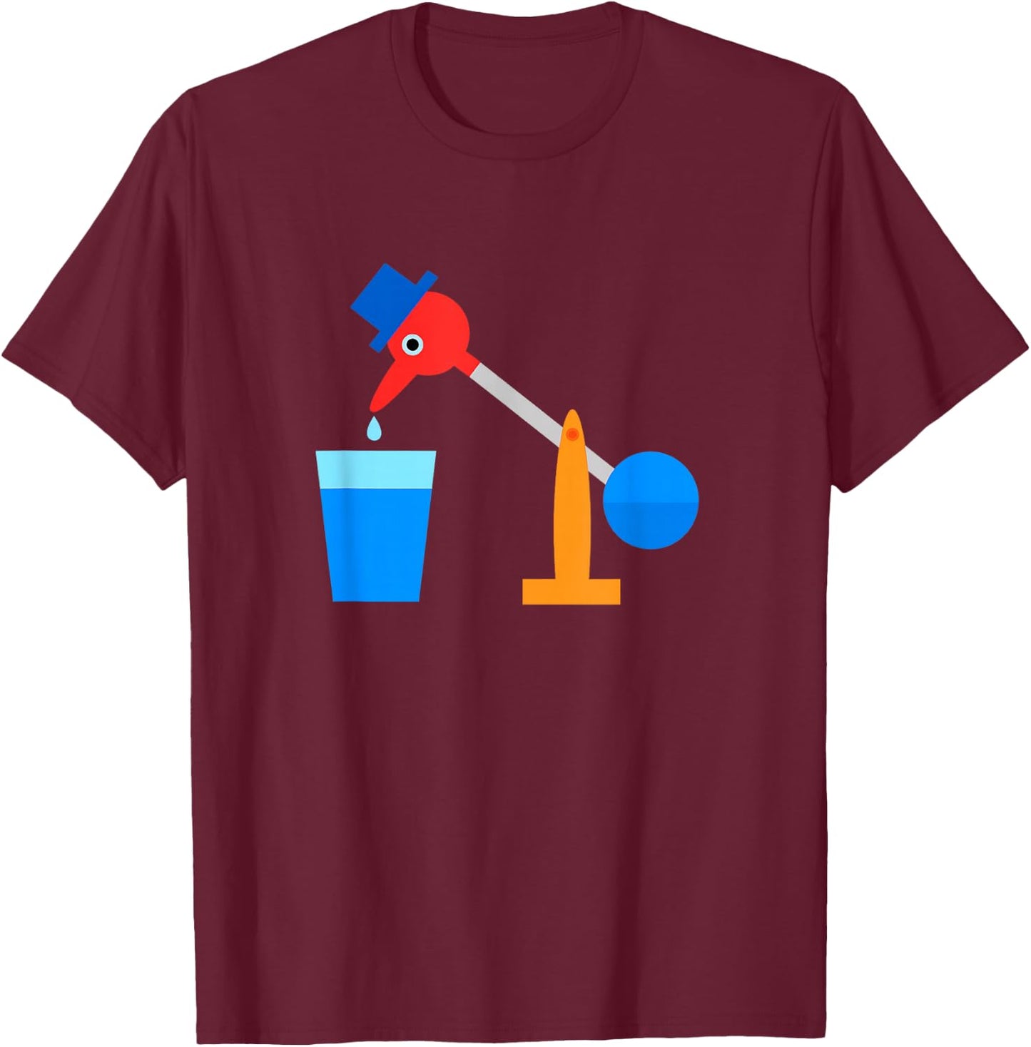 The Original Drinking Bird T-Shirt - T-Shirt | Maroon