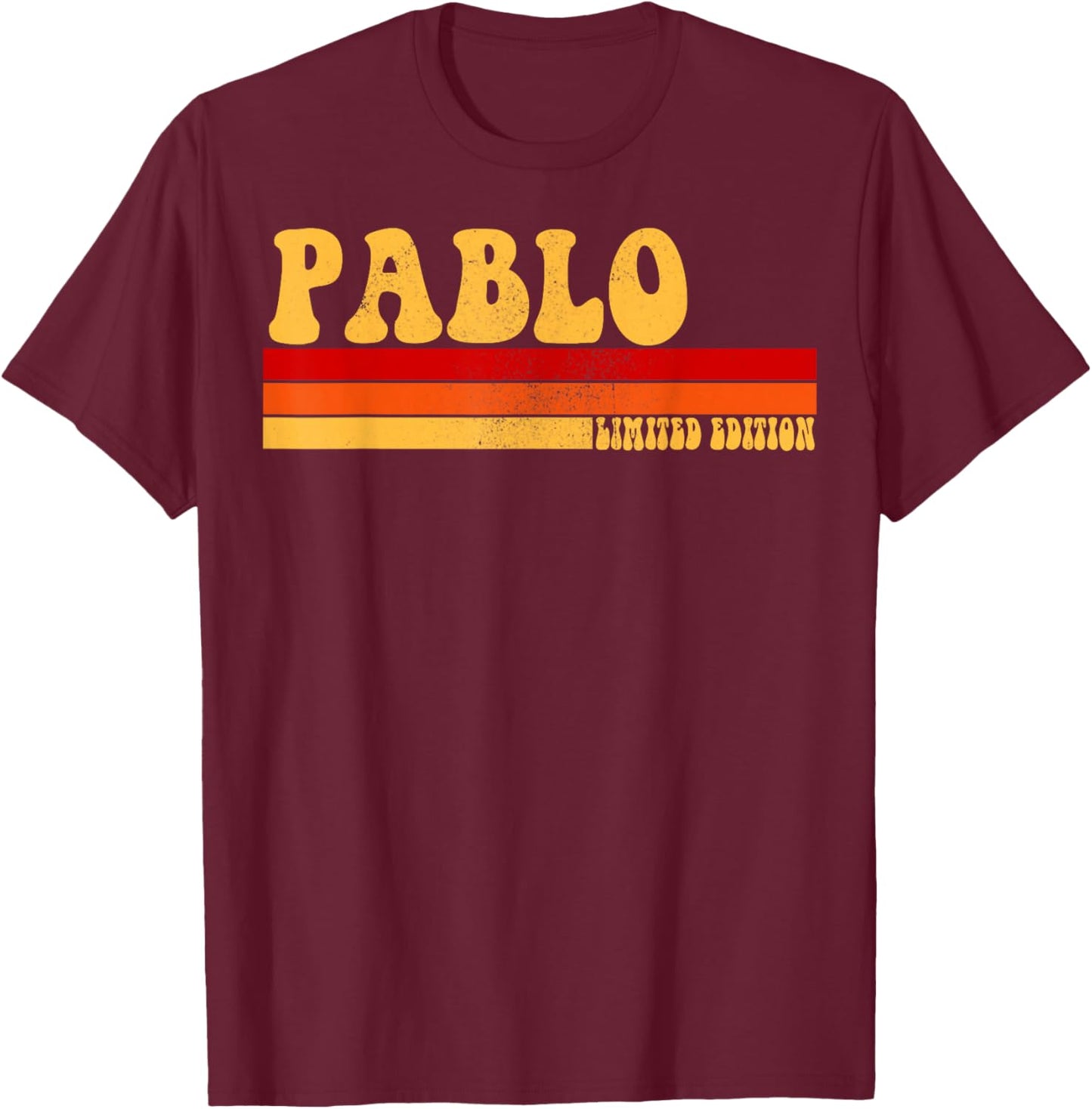 PABLO Name Personalized Idea Men Retro Vintage PABLO T-Shirt - T-Shirt | Maroon