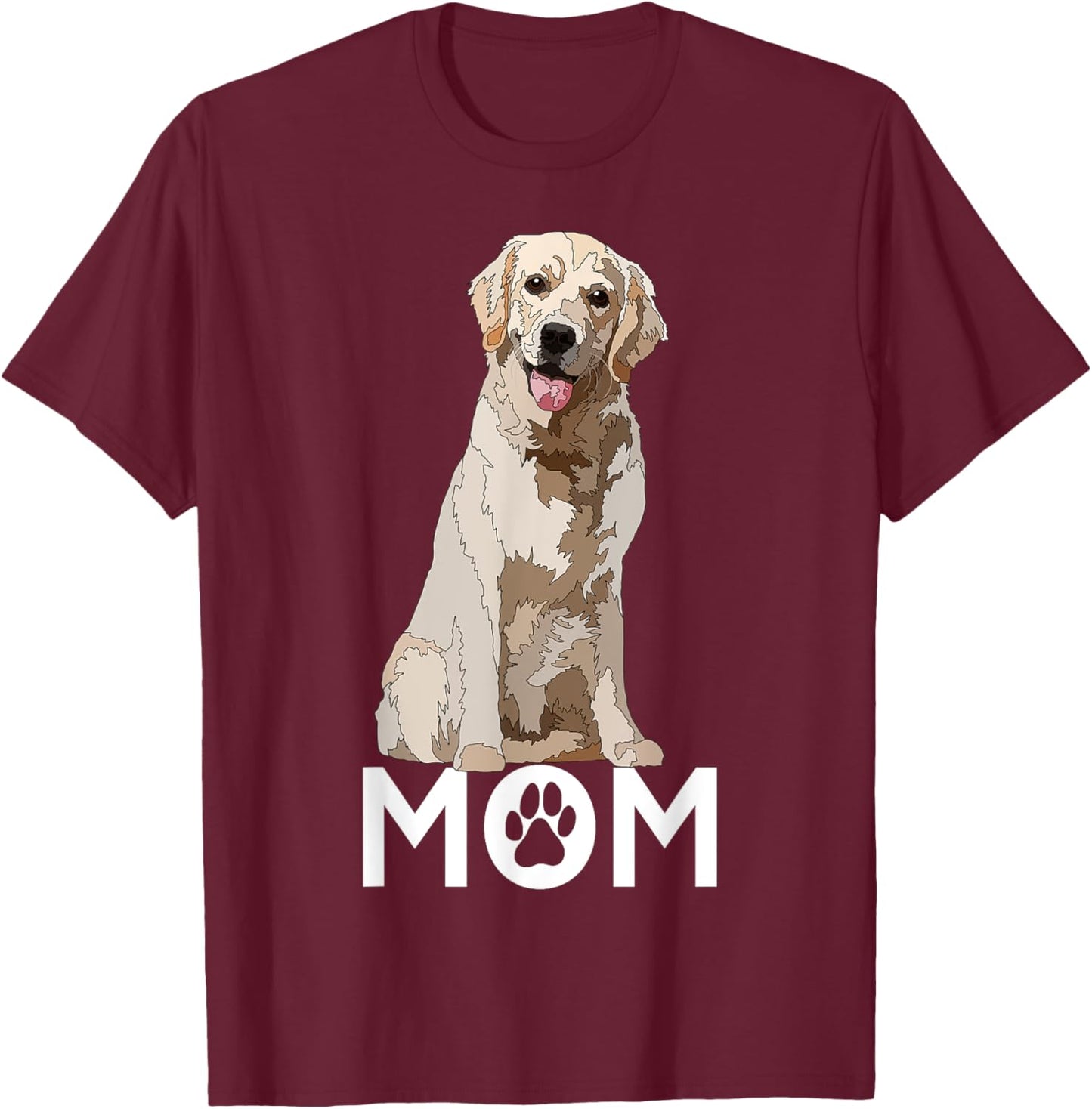 Golden Lab Mom Yellow Labrador Retriever Mother Dog Mama T-Shirt - T-Shirt | Maroon