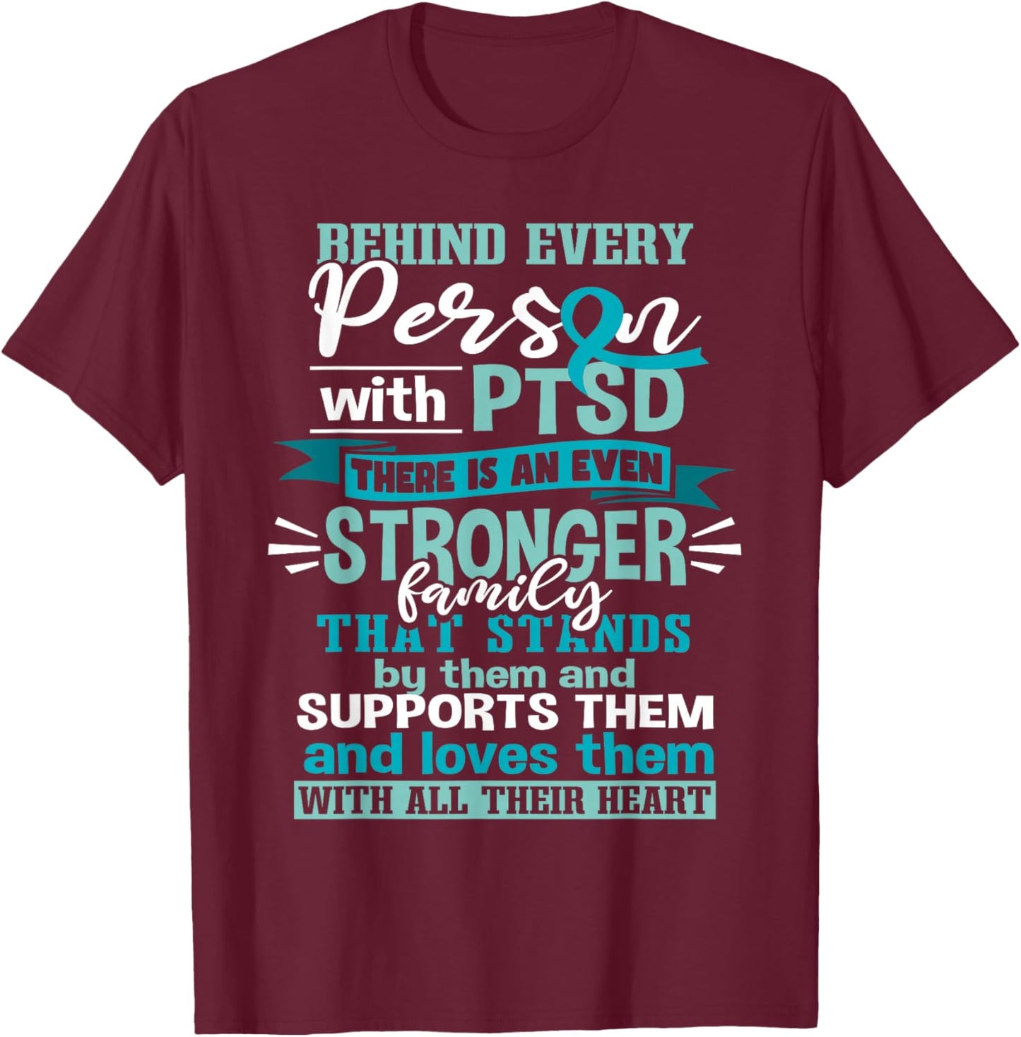 PTSD Support T-Shirt - T-Shirt | Maroon