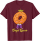 Bagel Lover Breakfast Bakery Food Funny Baking Bagel Queen T-Shirt - T-Shirt | Maroon