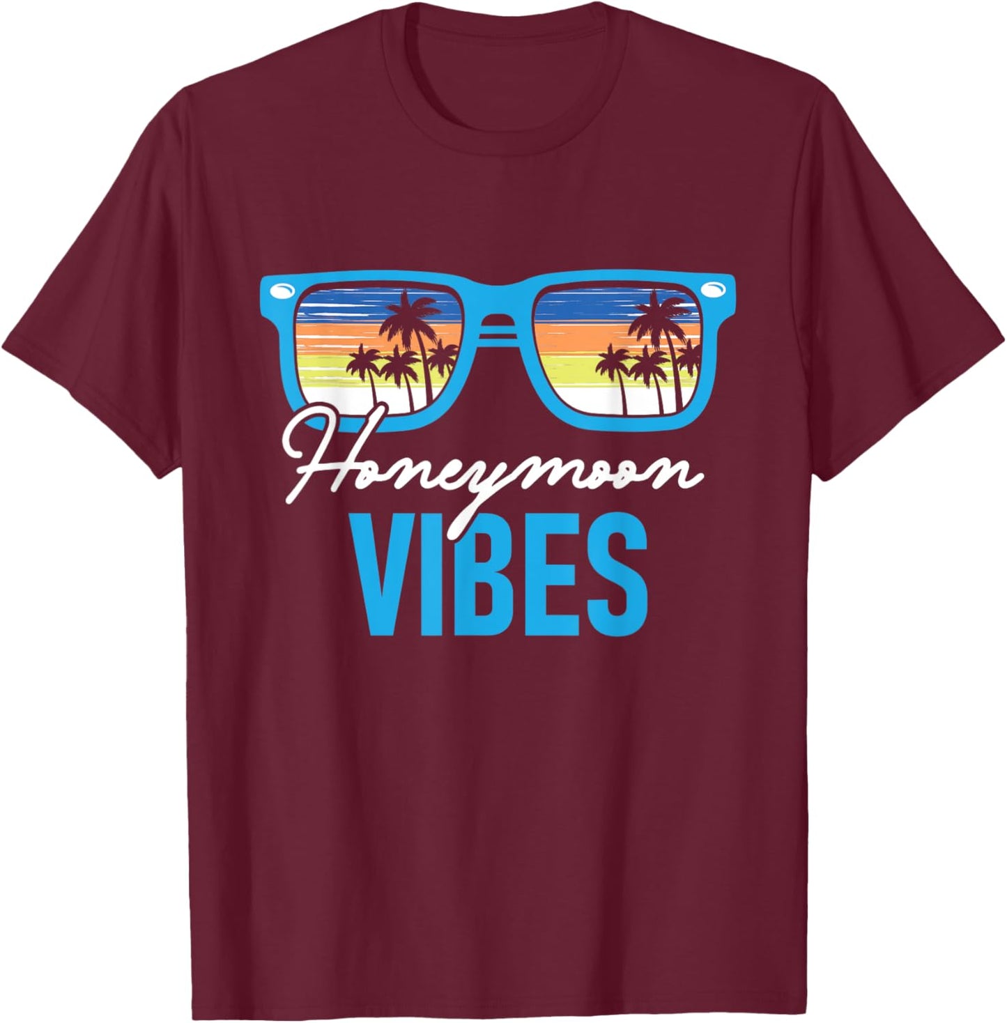 Honeymoon Vibes - Honeymooning Vacation Wedding Bride Groom T-Shirt - T-Shirt | Maroon