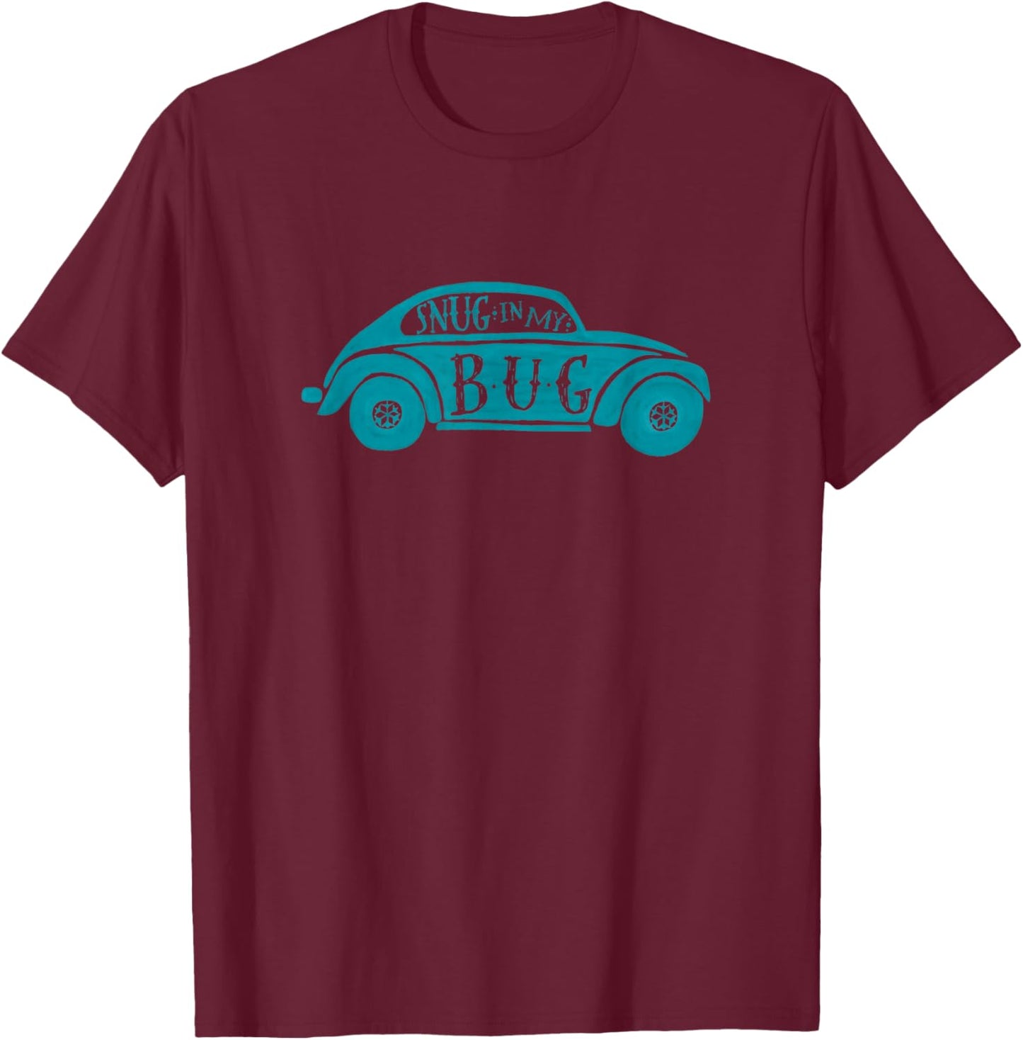 Volkswagen Beetle Snug in My Bug T-Shirt - T-Shirt | Maroon