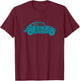 Volkswagen Beetle Snug in My Bug T-Shirt - T-Shirt | Maroon