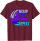 Girls Volleyball Bump Set Spike Repeat Blue/Purple T-Shirt - T-Shirt | Maroon