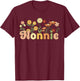 Groovy Nonnie Grandmother Flowers Nonnie Grandma T-Shirt - T-Shirt | Maroon