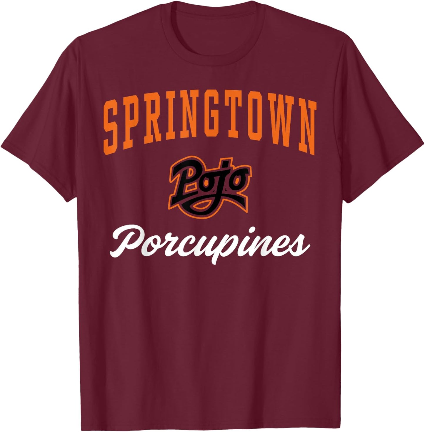 Springtown High School Porcupines C3 T-Shirt - T-Shirt | Maroon