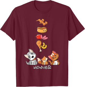 Chicken Wing, Chicken Wing, Hot Dog & Bologna Women Girls Kids T-Shirt - T-Shirt | Maroon