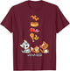 Chicken Wing, Chicken Wing, Hot Dog & Bologna Women Girls Kids T-Shirt - T-Shirt | Maroon