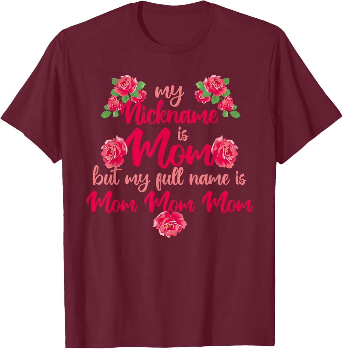 My Squad Calls Me Mama Motherhood Parent Happy Mother's Day T-Shirt - T-Shirt | Maroon