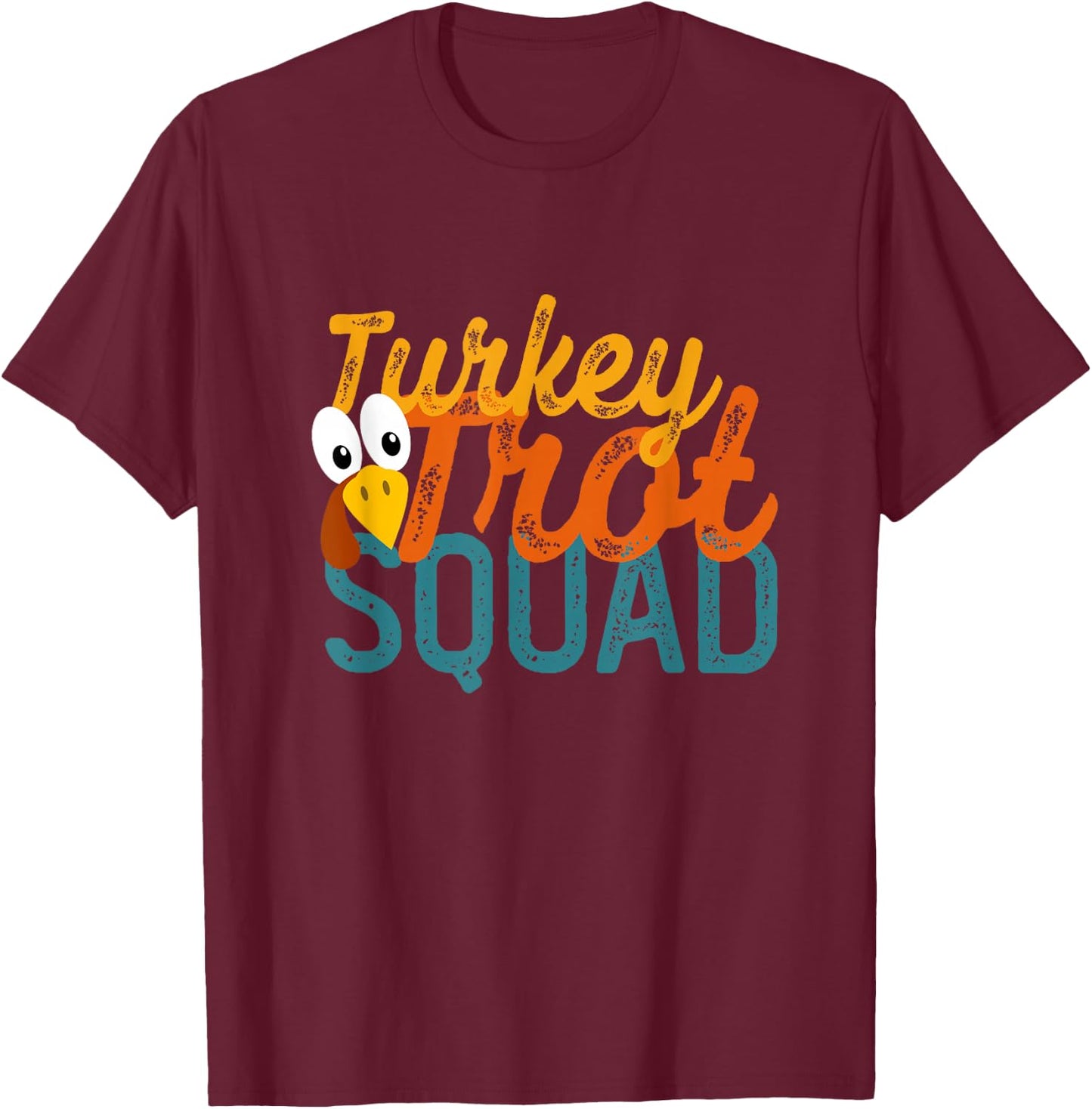 Vintage Turkey Trot Squad T-Shirt - T-Shirt | Maroon