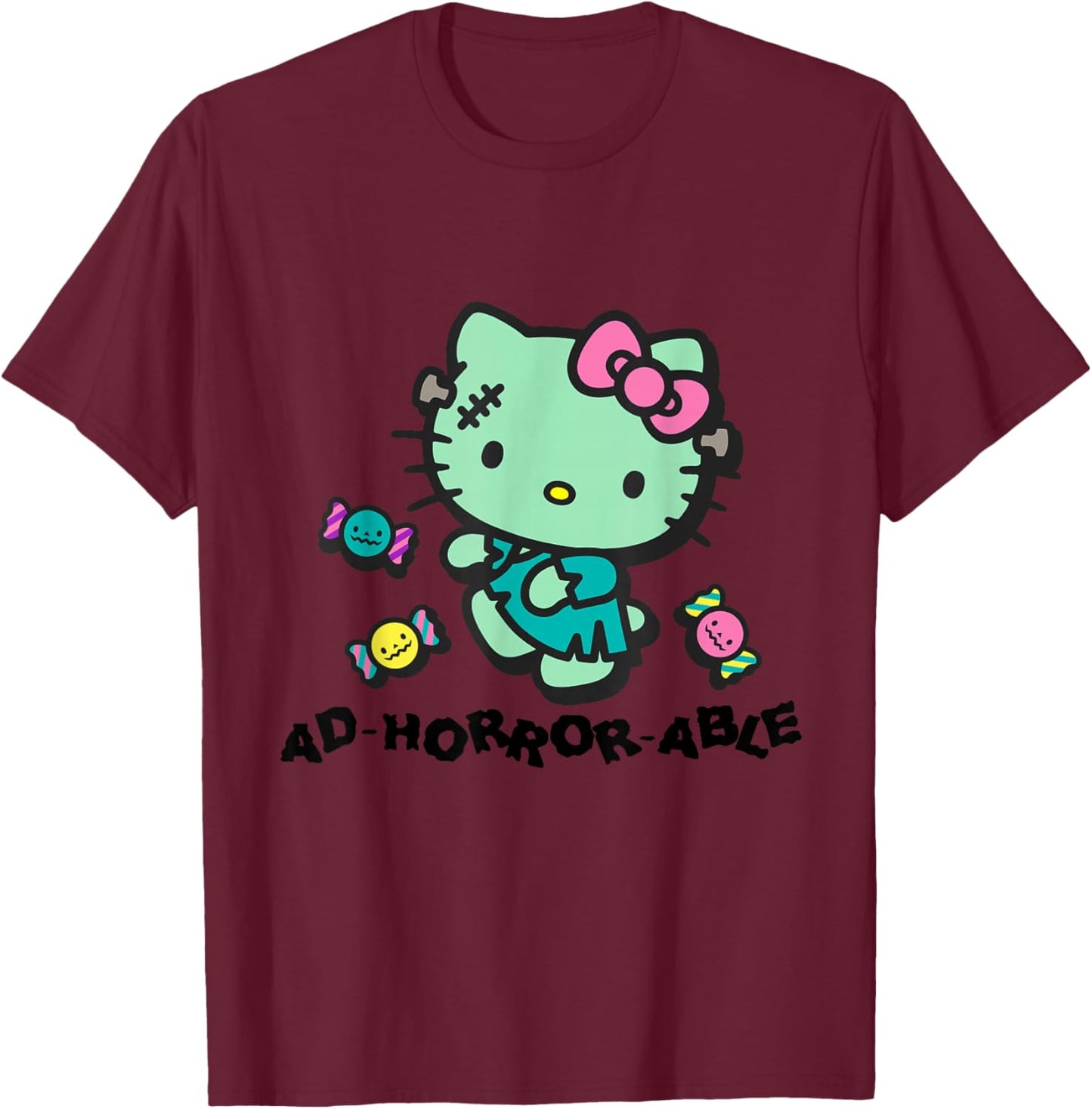 Hello Kitty Ad-Horror-able T-Shirt - T-Shirt | Maroon