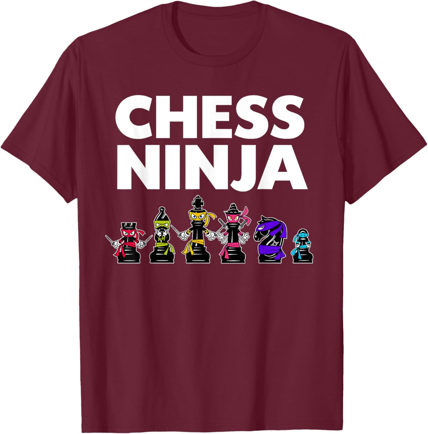 Cool Chess Art for Kids Boys Men Chess Player Chess Lovers Small T-Shirt - T-Shirt | Maroon