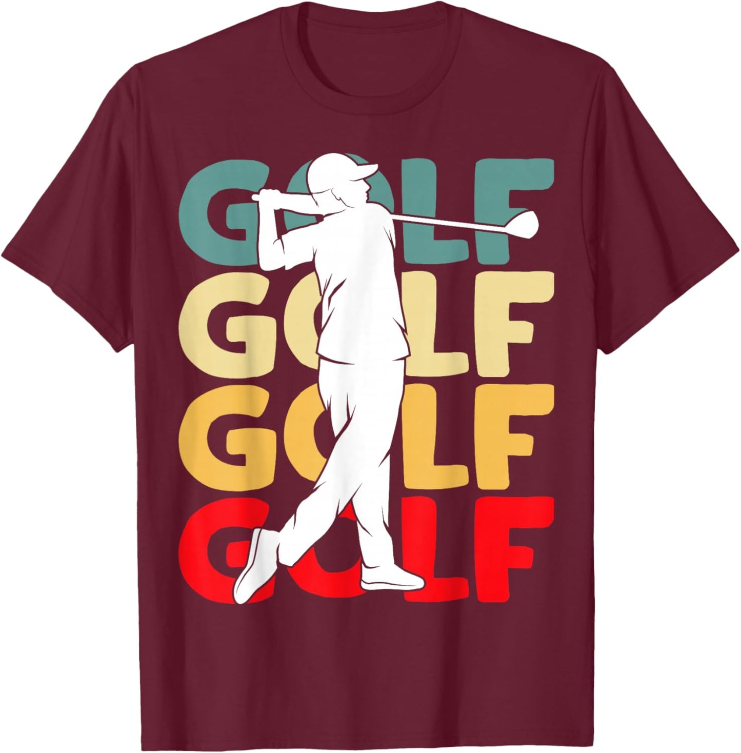 Golf Golfer Golf Player Men Children Boys T-Shirt - T-Shirt | Maroon