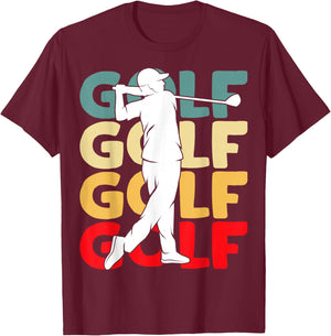 Golf Golfer Golf Player Men Children Boys T-Shirt - T-Shirt | Maroon