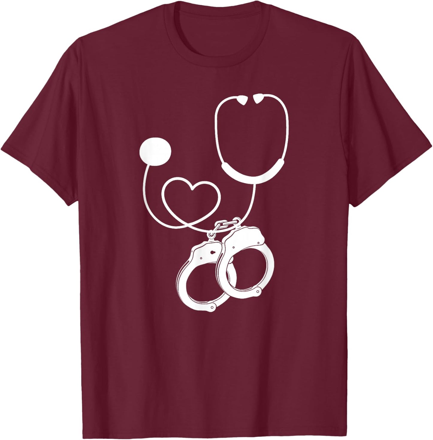 LPN Correctional Nurse Nursing Stethoscope Officer Women Men T-Shirt - T-Shirt | Maroon