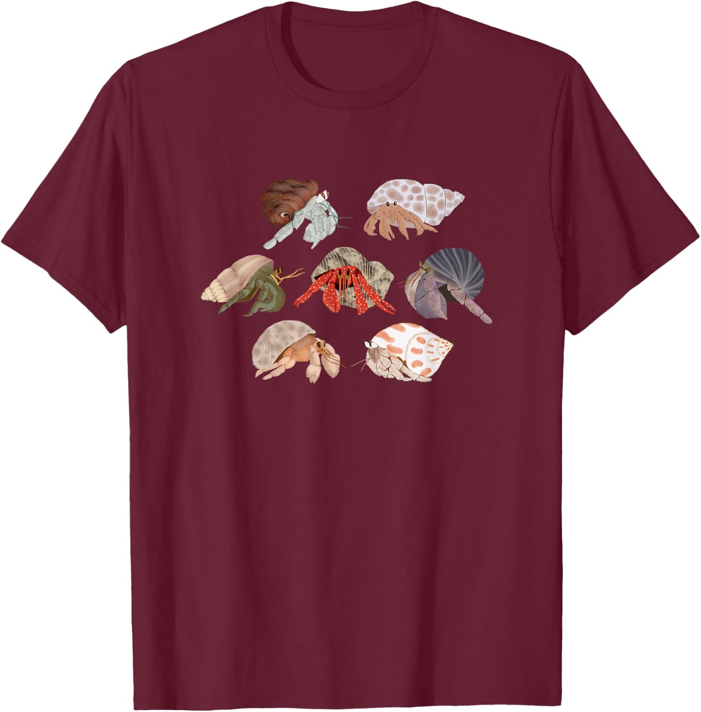 Hermit Crabs T-Shirt - T-Shirt | Maroon
