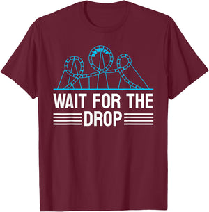 Cool Roller Coaster Women Amusement Park Carnival T-Shirt - T-Shirt | Maroon