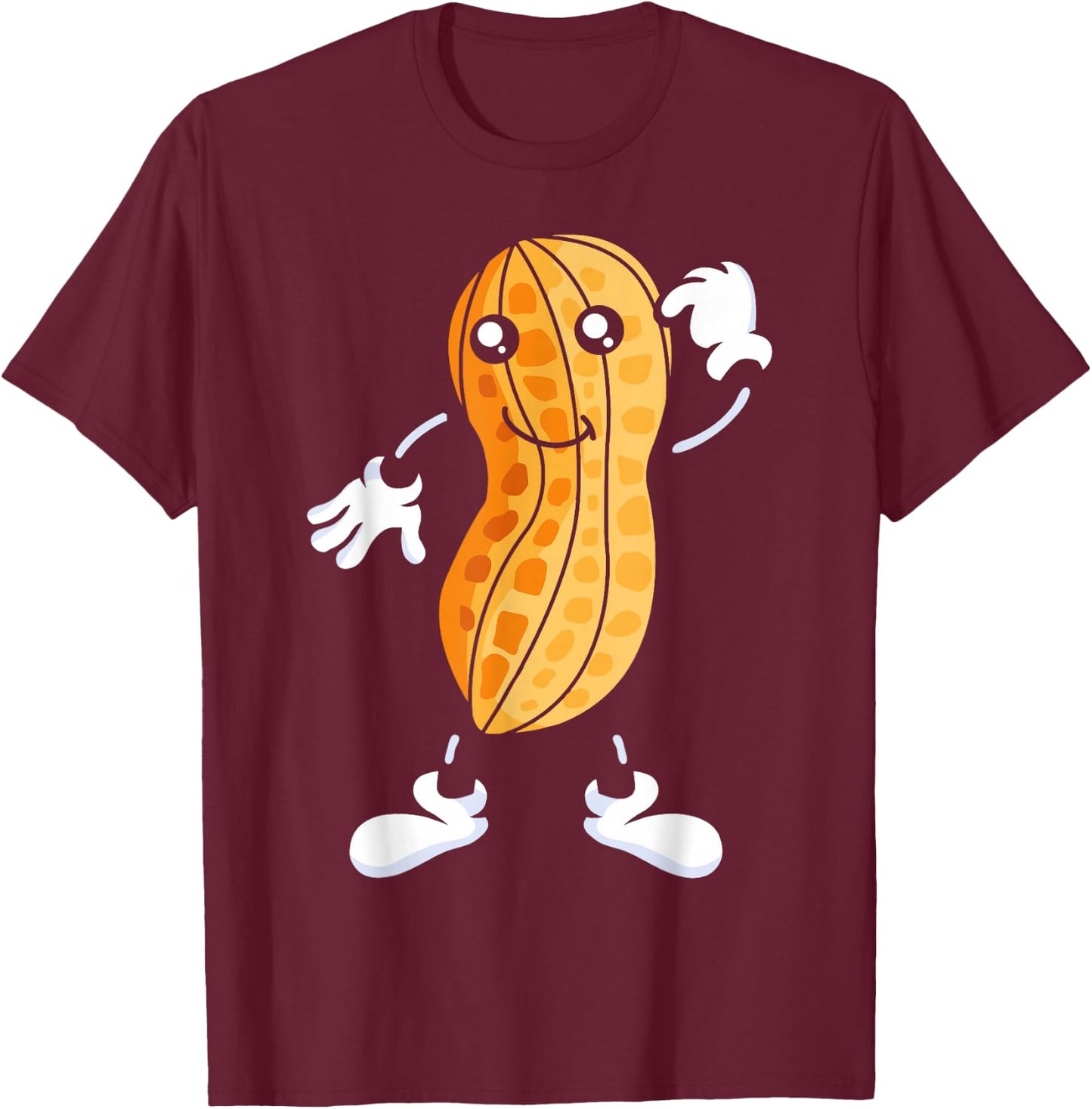 Peanut Graphic Gift, Nut Design, Peanut Design Small T-Shirt - T-Shirt | Maroon