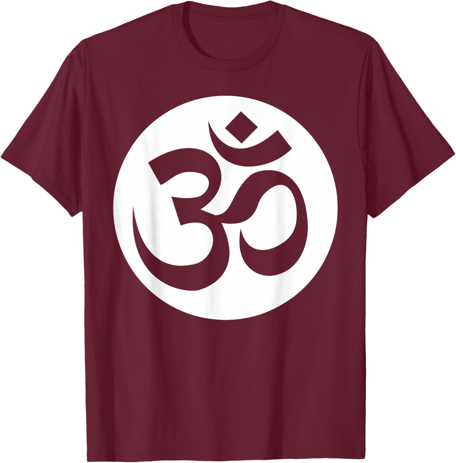 Om Ohm Aum Symbol Spiritual Yoga T-Shirt - T-Shirt | Maroon