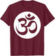 Om Ohm Aum Symbol Spiritual Yoga T-Shirt - T-Shirt | Maroon