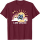 Raccoon Funny I Am Unwell Meme Mental Health Novelty Rainbow T-Shirt - T-Shirt | Maroon