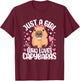 Just a Girl who loves Capybaras T-Shirt - T-Shirt | Maroon