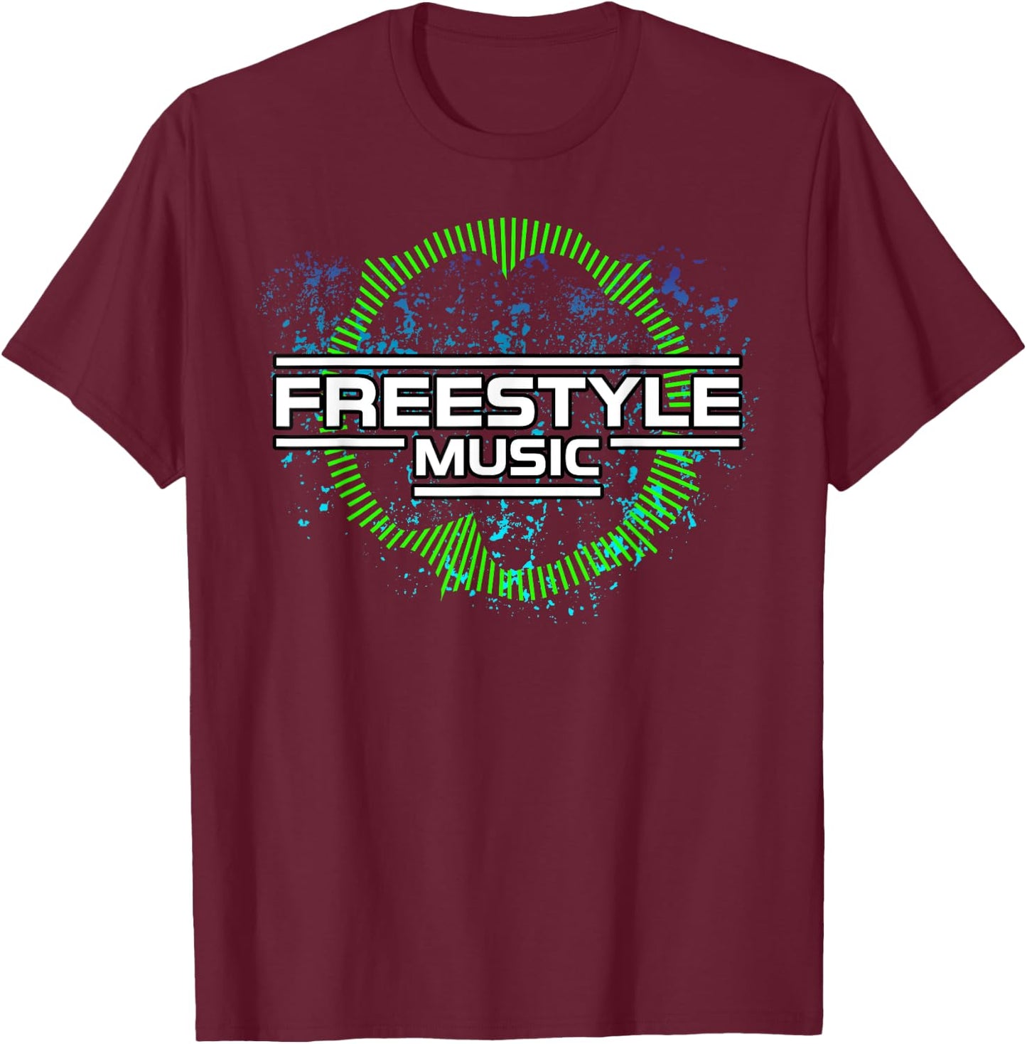 Freestyle Music Dance Electro T-Shirt - T-Shirt | Maroon