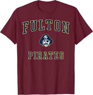Fulton High School Pirates T-Shirt - T-Shirt | Maroon