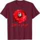 Veterans Day Lest We Forget Red Poppy Flower USA Memorial T-Shirt - T-Shirt | Maroon