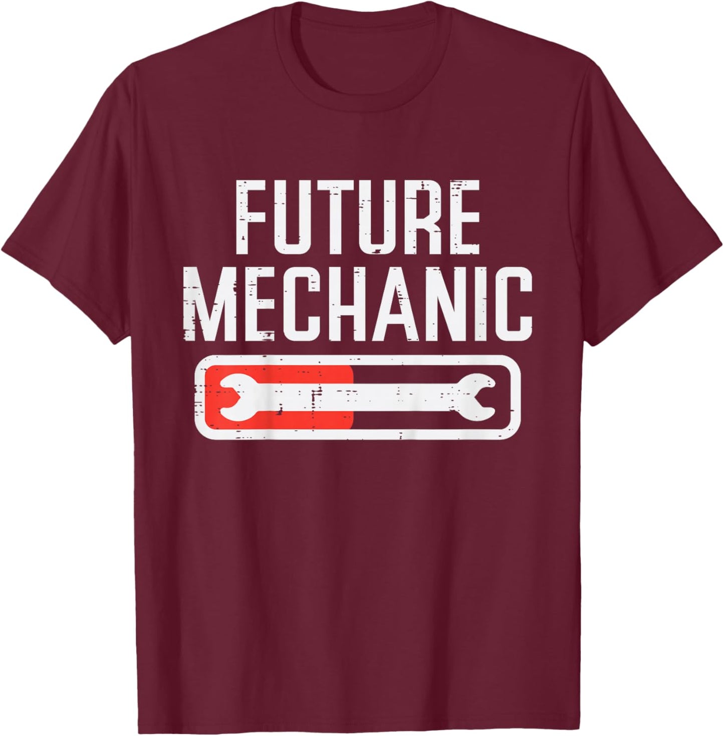 Kids Future Mechanic Car Auto Mechanic Garage Toddler Boys Kids T-Shirt - T-Shirt | Maroon
