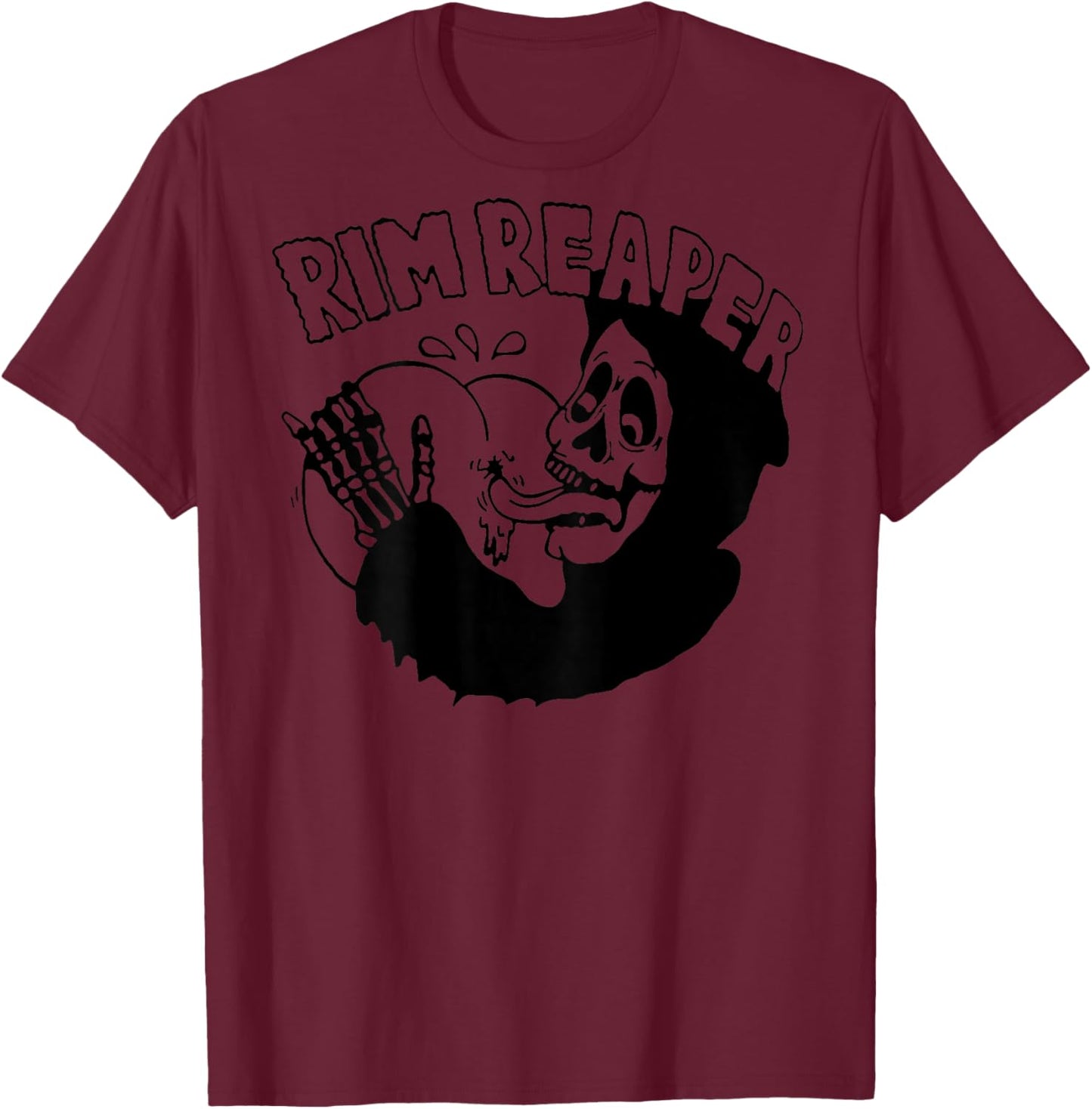 Rim Reaper (on back) T-Shirt - T-Shirt | Maroon