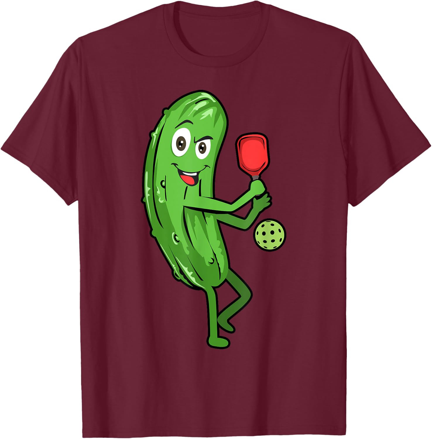 Funny Pickleball Gift Cool Pickle Lover T-Shirt - T-Shirt | Maroon