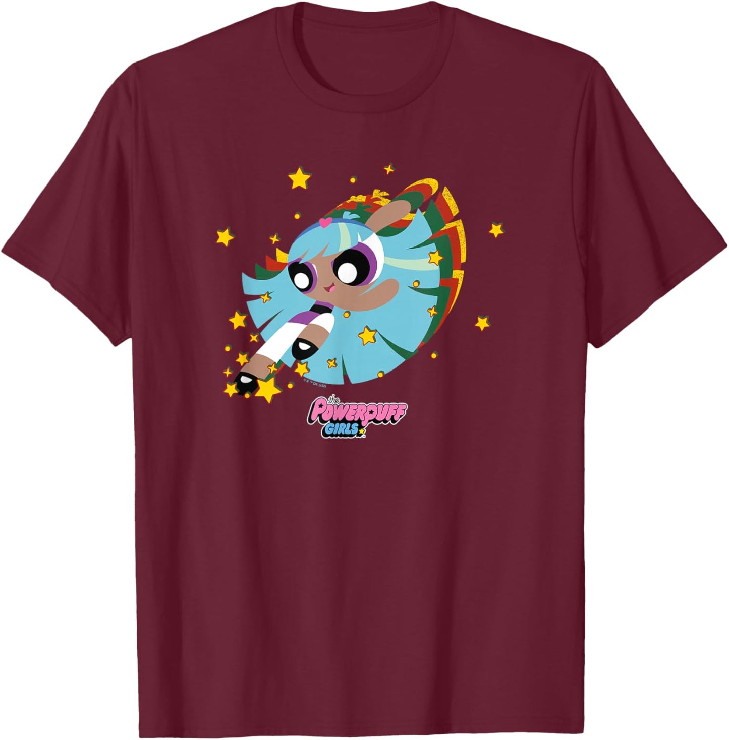 The Powerpuff Girls Bliss Afterimage Portrait T-Shirt - T-Shirt | Maroon