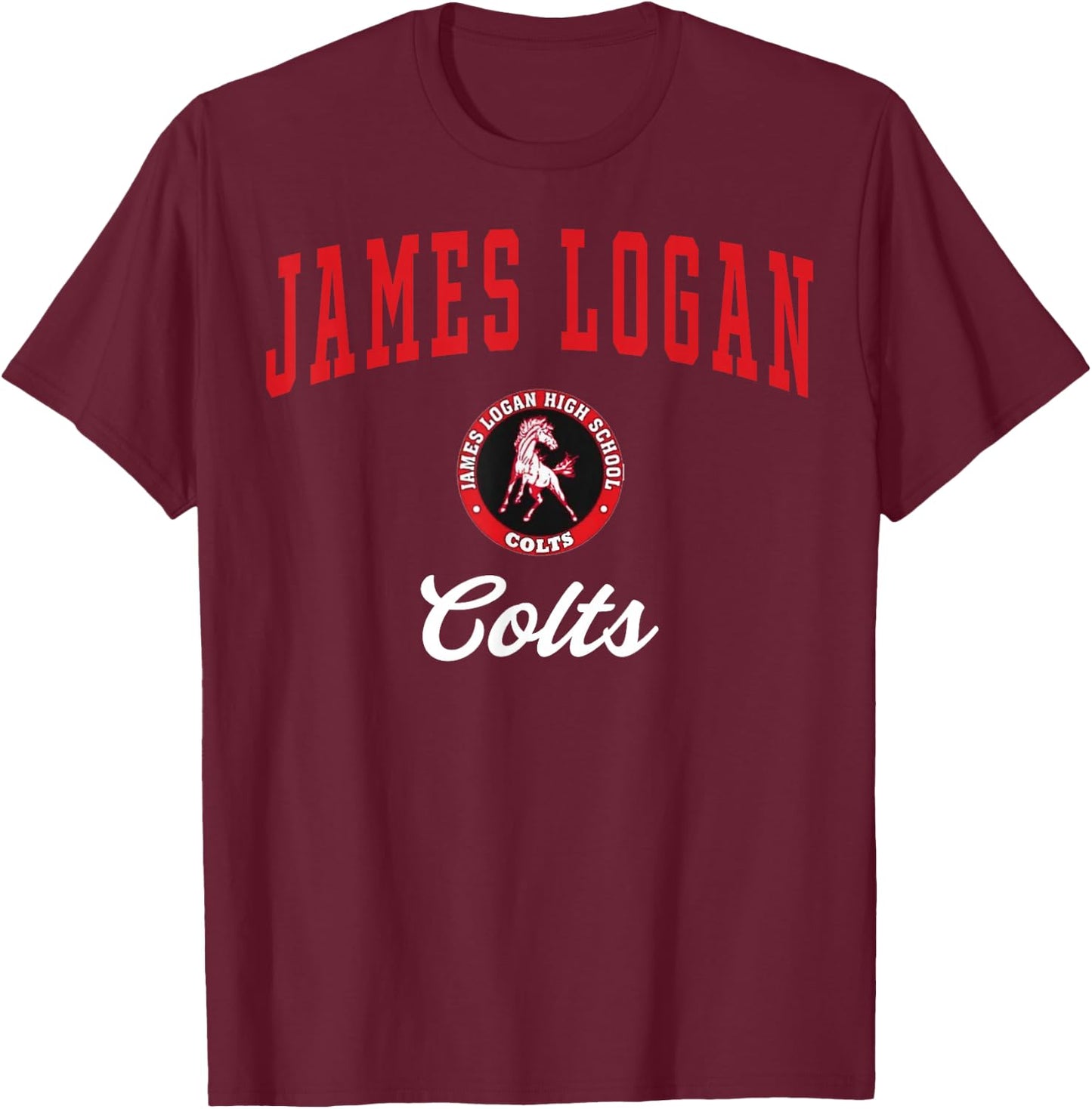 James Logan High School Colts C3 T-Shirt - T-Shirt | Maroon