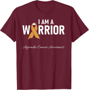 Appendix Cancer Awareness Survivor Ribbon Men Women T-Shirt - T-Shirt | Maroon