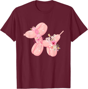 with Floral Crown | Spring Aesthetic Women Kids T-Shirt - T-Shirt | Maroon