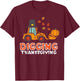 Digging Thanksgiving Excavator Truck Fall Toddler Boys Kids T-Shirt - T-Shirt | Maroon