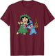 Disney Lilo & Stitch Hawaiian Tropical Hula Lessons Duo T-Shirt - T-Shirt | Maroon