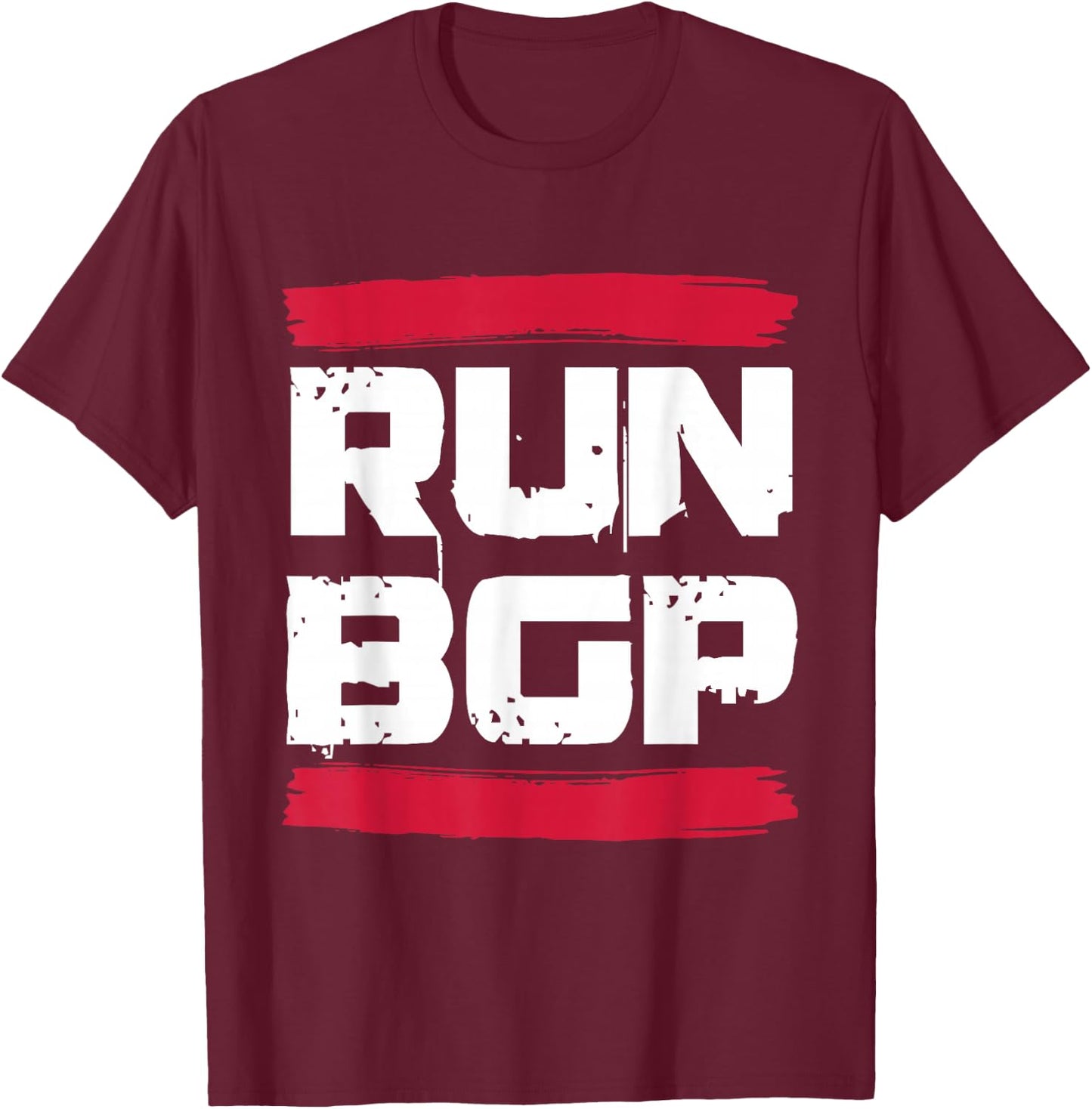 Run BGP Border Gateway Protocol Programmer Coder Gift T-Shirt - T-Shirt | Maroon