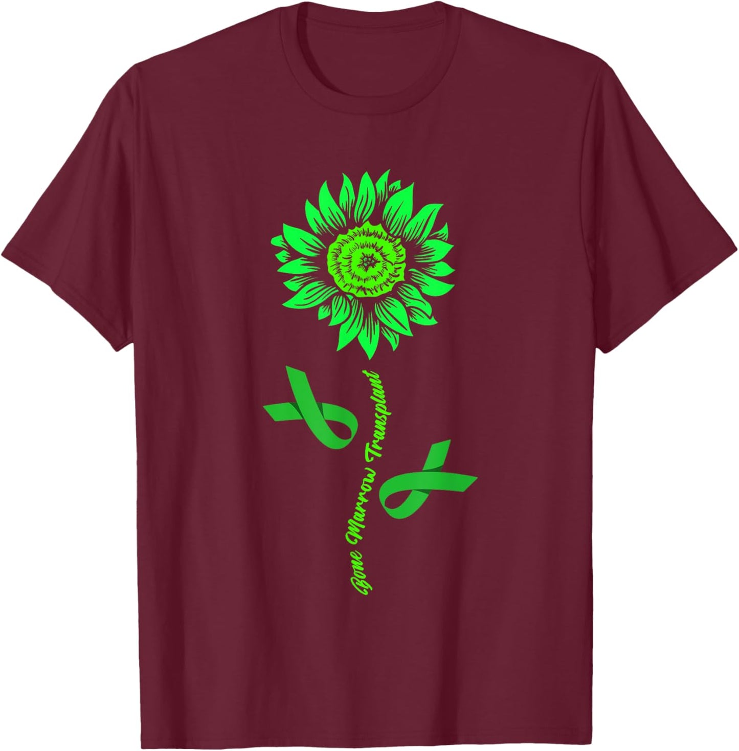 Bone Marrow Transplant Family Survivor Pretty T-Shirt - T-Shirt | Maroon