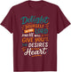 Delight Yourself in The Lord - Vintage Christian Faith T-Shirt - T-Shirt | Maroon