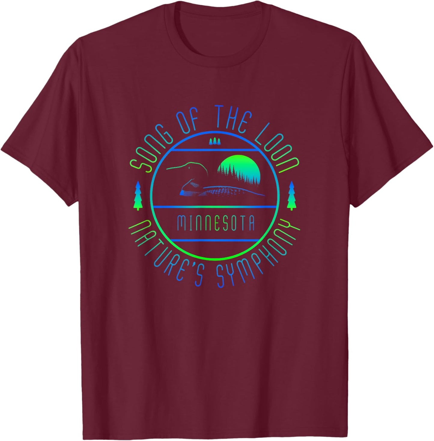 Minnesota - Song Of The Loon - Minnesota Loon T-Shirt - T-Shirt | Maroon