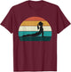 Retro Yoga Pose: Vintage Mind Meditation / Body Workout Gift T-Shirt - T-Shirt | Maroon