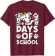 Happy 101 Days School Cute Dog 100 Days Student Teacher T-Shirt - T-Shirt | Maroon